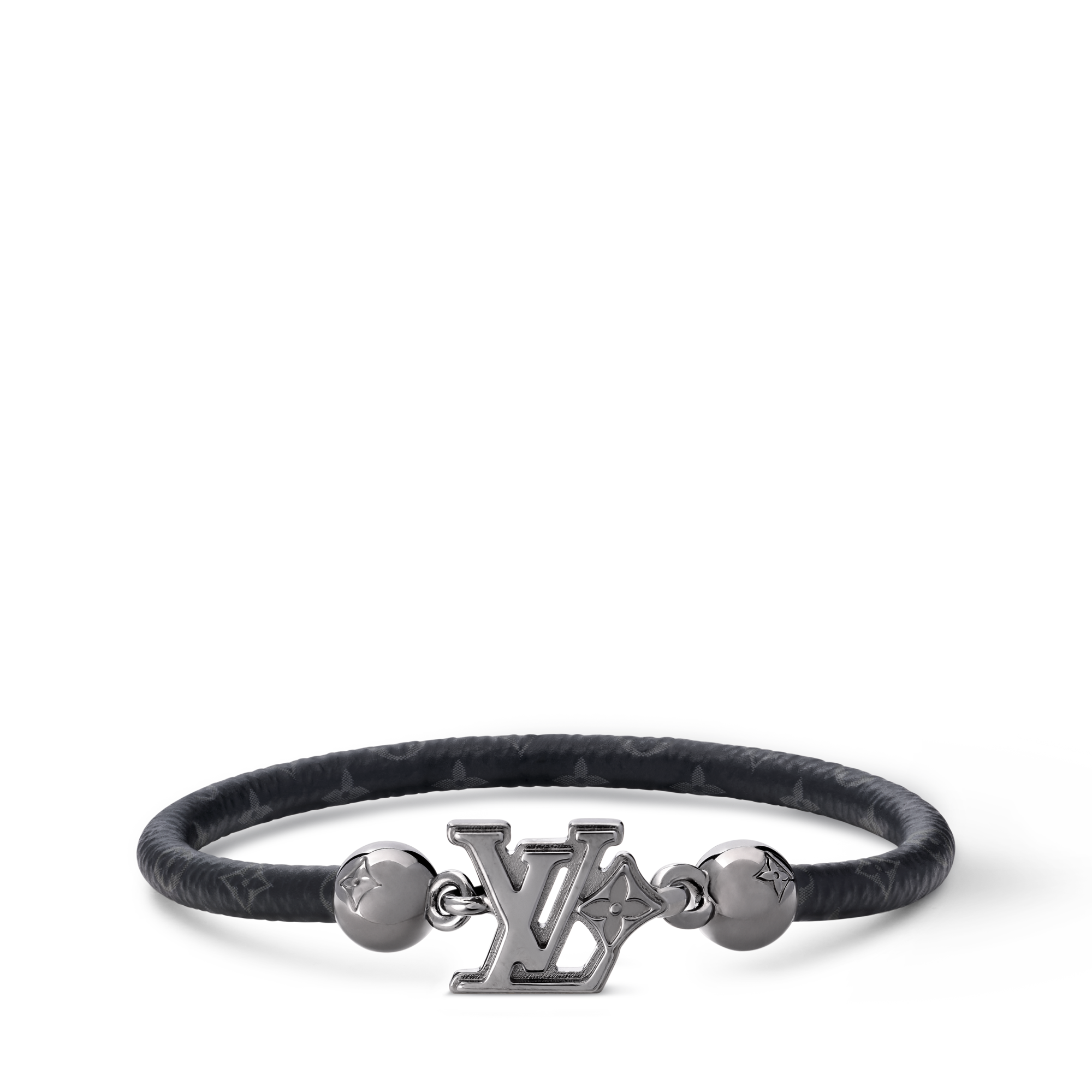 LV Flower Bracelet Monogram Eclipse Canvas - Fashion Jewelry